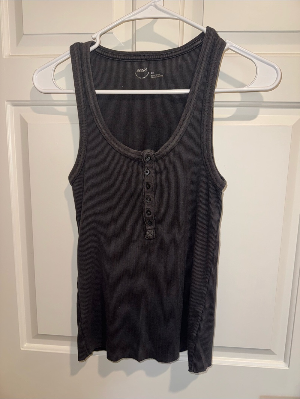 aerie Ribbed Henley Tank Top